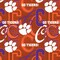 Sykel Enterprises-Clemson University Cotton Quilting Fabric-Clemson Tigers Letters Cotton Fabric Sold by the Yard